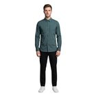 Atlo Camisa Lisa Manga Larga Navy Para Hombre