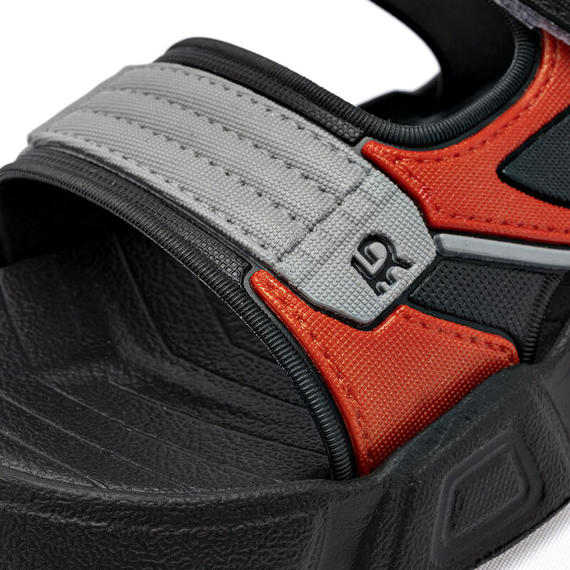 Eva Moda sandalia para ni&ntilde;o  negro gris naranja... image number null