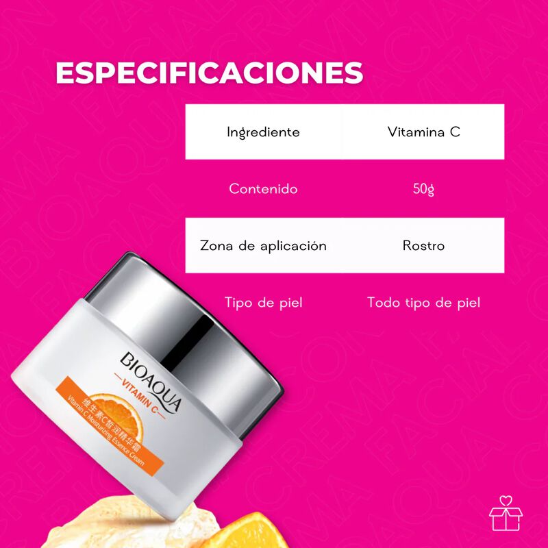 Tr&iacute;o Cremas Faciales Bioaqua Vitamina C Hidrata... image number null