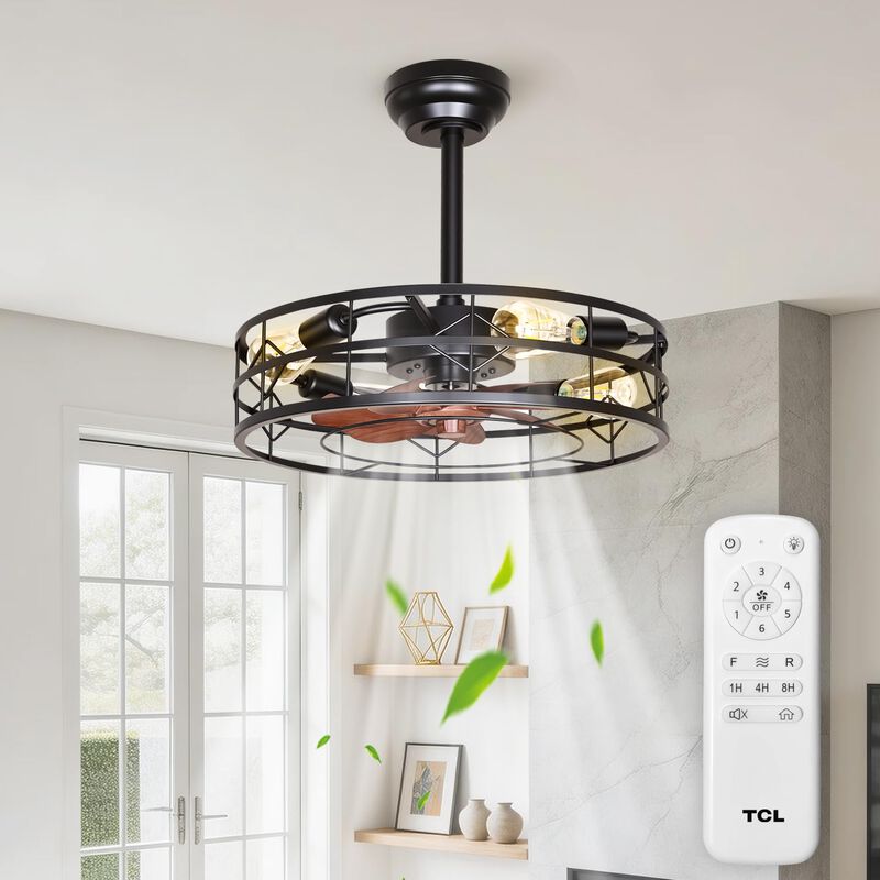 Ventilador De Techo Tcl 51 cm Negro Con Luz Y C... image number null