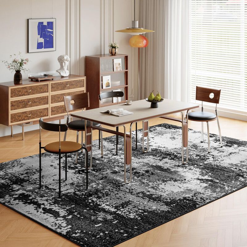 Alfombra Acapet Negra Lavable 183x274 cm Abstra... image number null
