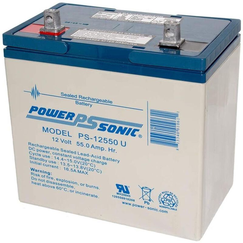 BATERIA POWER SONIC RESPALDO PS-12550 12V 55AH image number null