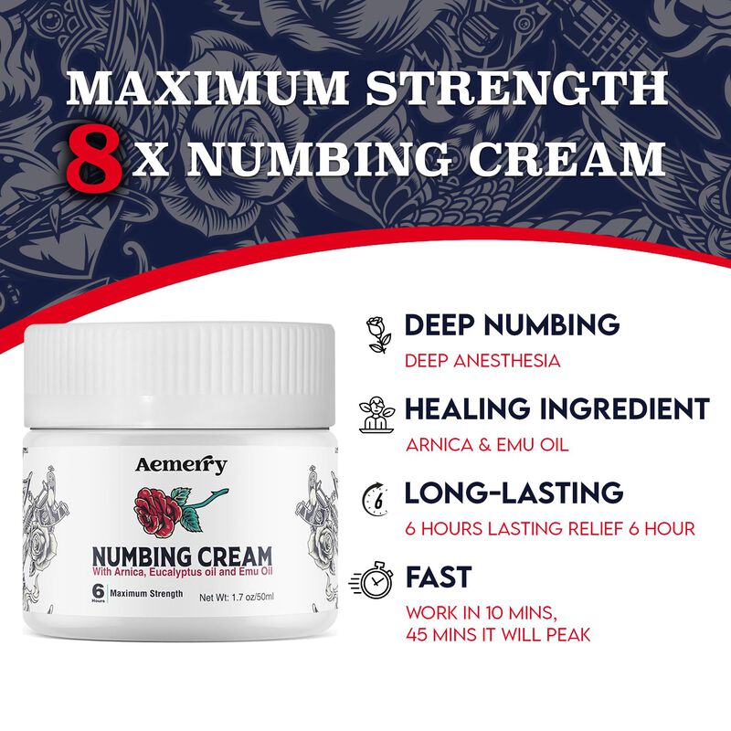 Crema Anest&eacute;sica Aemerry 50 ml M&aacute;xima Potencia ... image number null