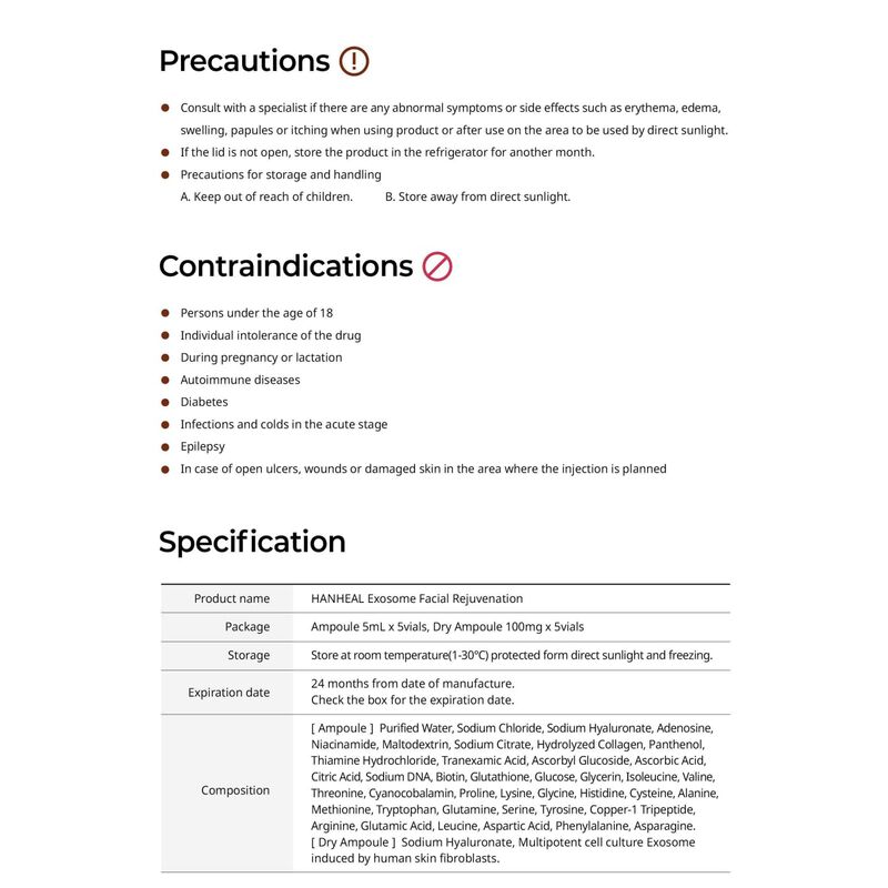 Suero Facial Hanheal Exosome Booster (5 ml &times; 5) image number null