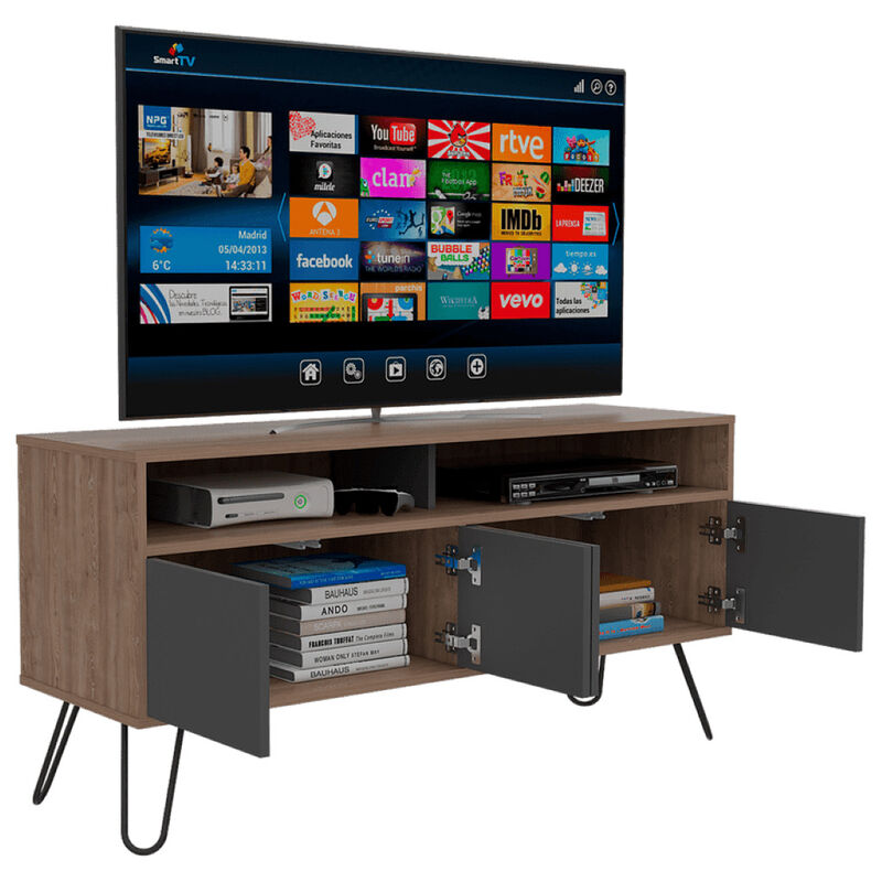 Mesa Para Tv Lara Para Tv De 55'' color Miel y ... image number null