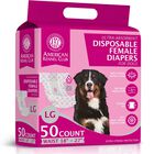 Pa&ntilde;ales Desechables Para Perras American Kennel Club &ndash; Talla Grande (cola Baja), 50 Unidades