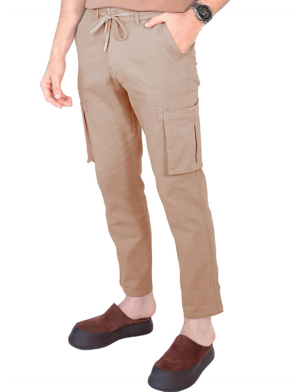 Pantalón Jogger Hombre Ajuste En Cintura Camel ... image number null