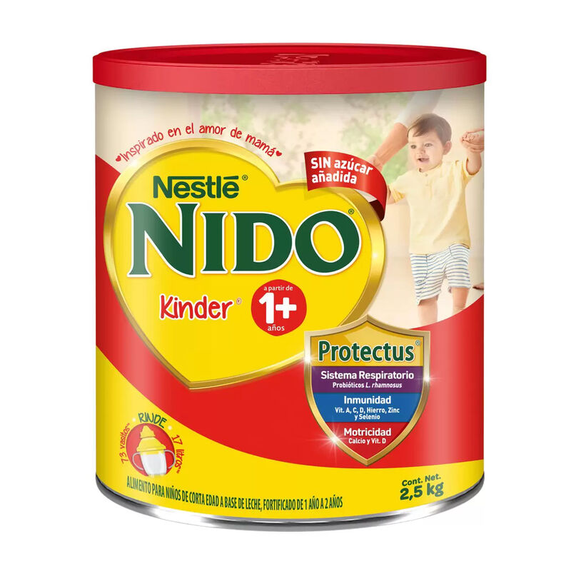 F&oacute;rmula Infantil Nido Kinder 1-2 a&ntilde;os, 2.5kg 1p... image number null