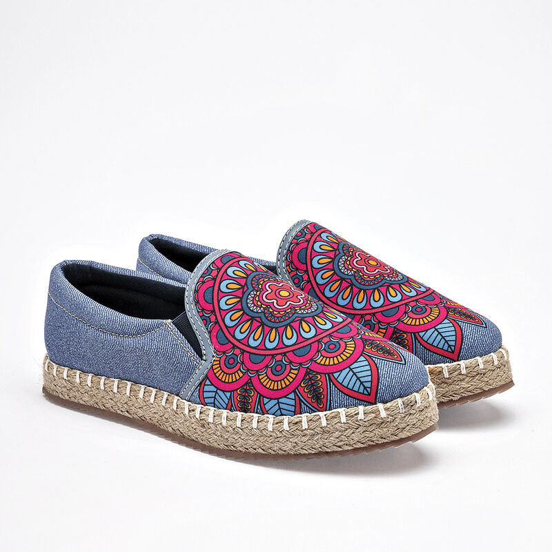 Mora Tierra Sandalia para mujer azul multicolor image number null