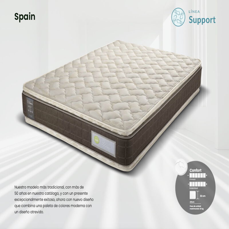Colchón Lester Spain Queen Size - Línea Support... image number null