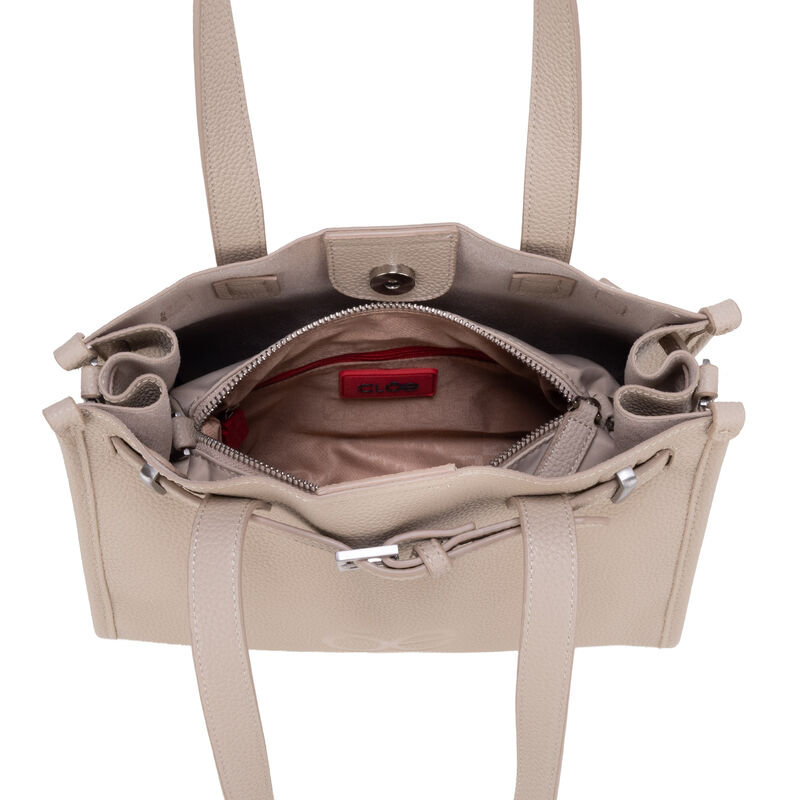 Bolsa Tote Maxi Con Hebilla Decorativa Color Gr... image number null