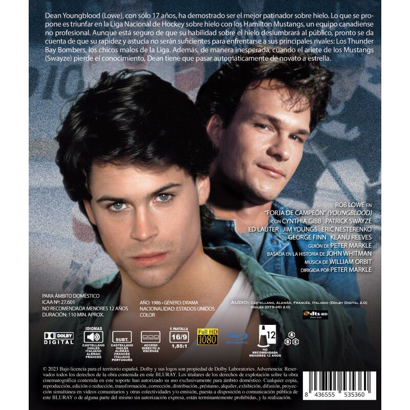 Forja De Campe&oacute;n Blu-ray. 1986 Youngblood image number null