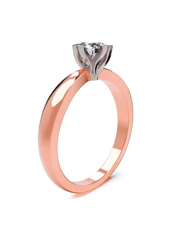 Anillo de Compromiso de 10K con Circonia Talla ... image number null