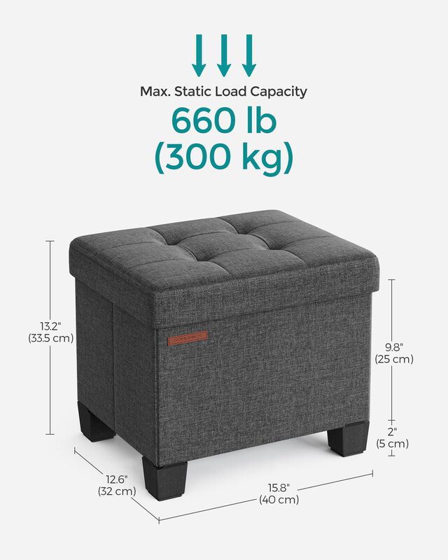 Reposapi&eacute;s Peque&ntilde;o Storage Ottoman Songmics Con... image number null