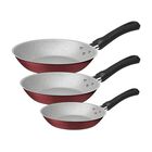 Juego De Sartenes Tramontina Caribe 20cm 24cm Y 28cm Rojo 32200410