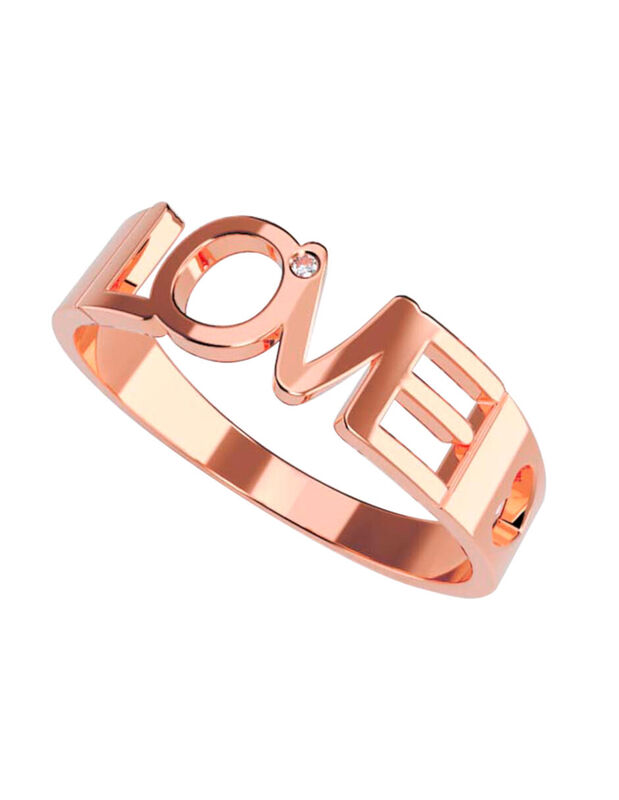 Anillo de Compromiso en Oro de 14K con Circonia... image number null