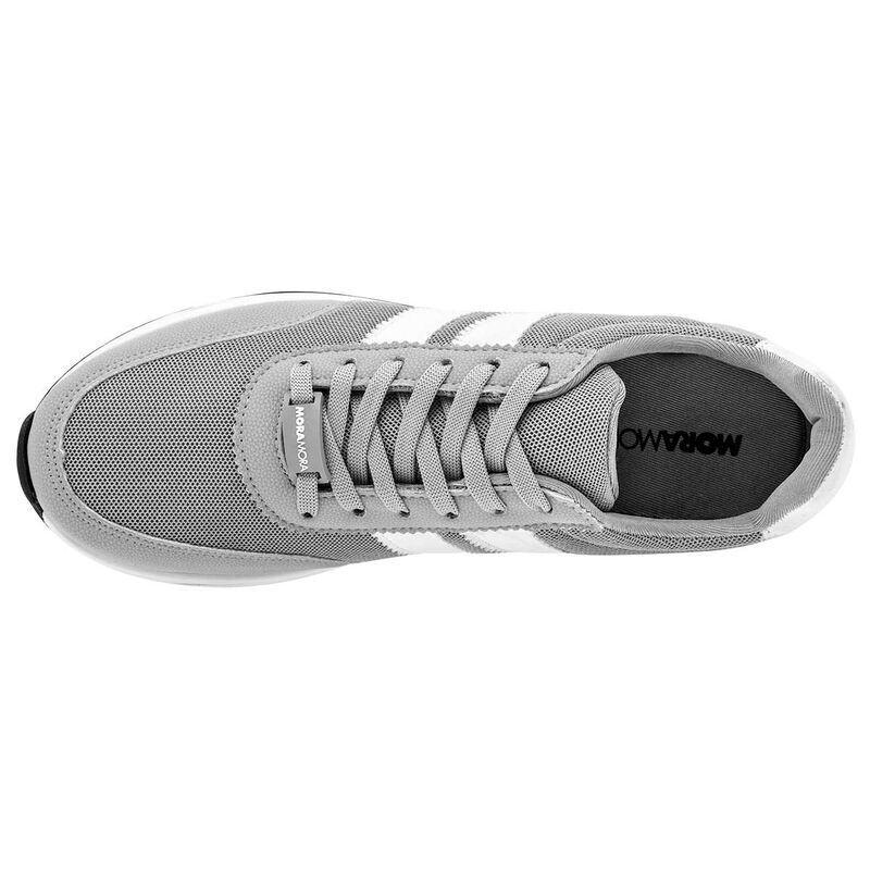 Moramora Tenis urbano para mujer gris blanco image number null