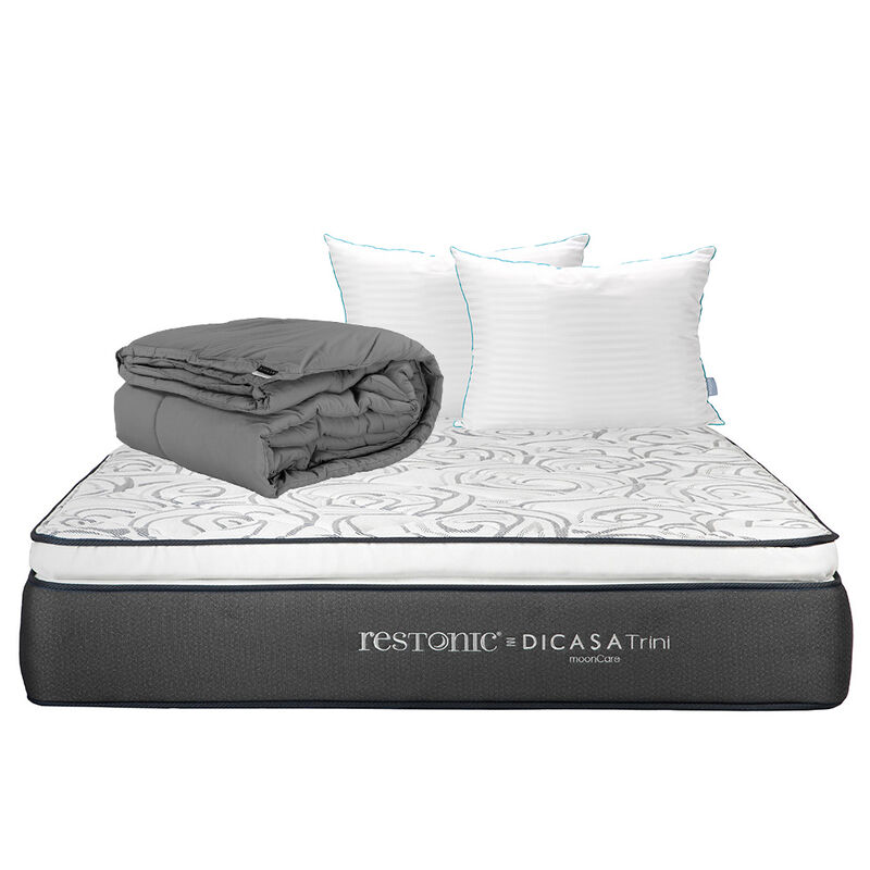 Colch&oacute;n Queen Size Trini + Almohadas Royal Twin... image number null