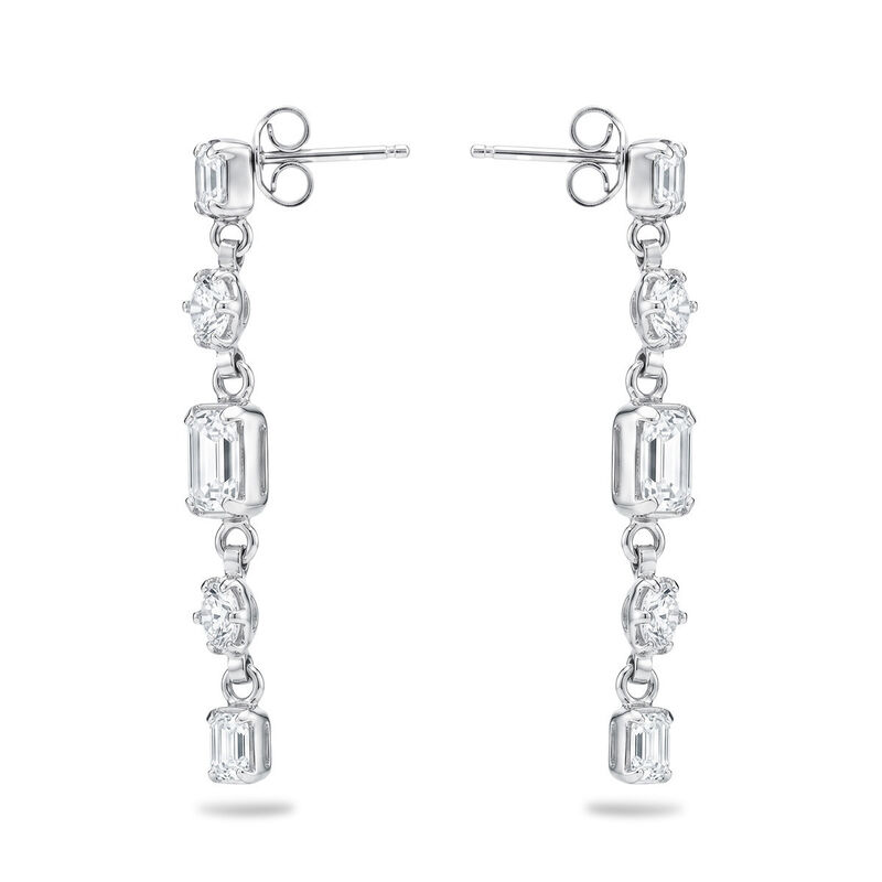Aretes Plata Dorada 925 Con Piedras Blancas image number null