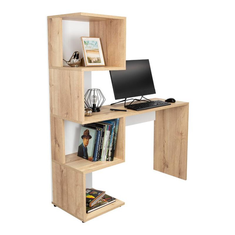 Escritorio Mexico Caf&eacute; Claro Y Blanco Virtual M... image number null