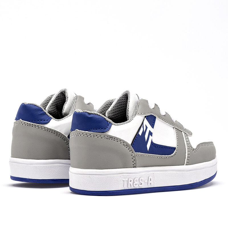 Tres-A tenis para preescolar ni&ntilde;o  gris blanco ... image number null