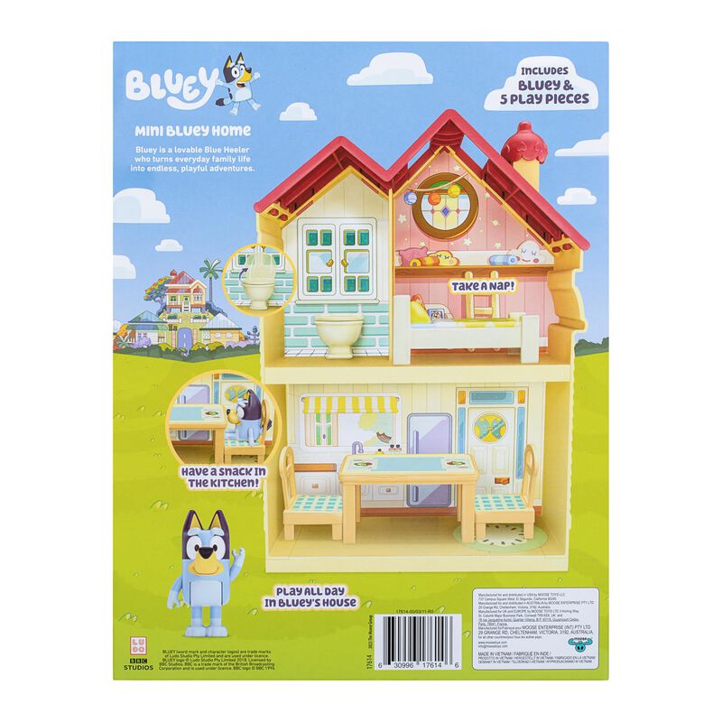 Minicasa Playset Bluey Con Figura Y 5 Piezas De... image number null