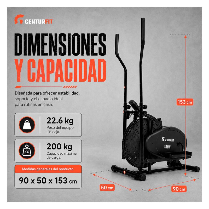 El&iacute;ptica Magn&eacute;tica Mec&aacute;nica 16 Niveles 100 Kg M... image number null