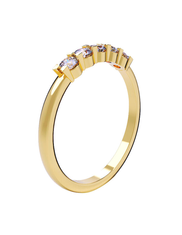 Anillo de Compromiso en Oro Amarillo de 10K con... image number null