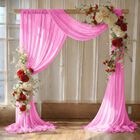 Panel De Drapeado Mds 76 cm X 12 m Chiff&oacute;n Transparente Rosa Chicle