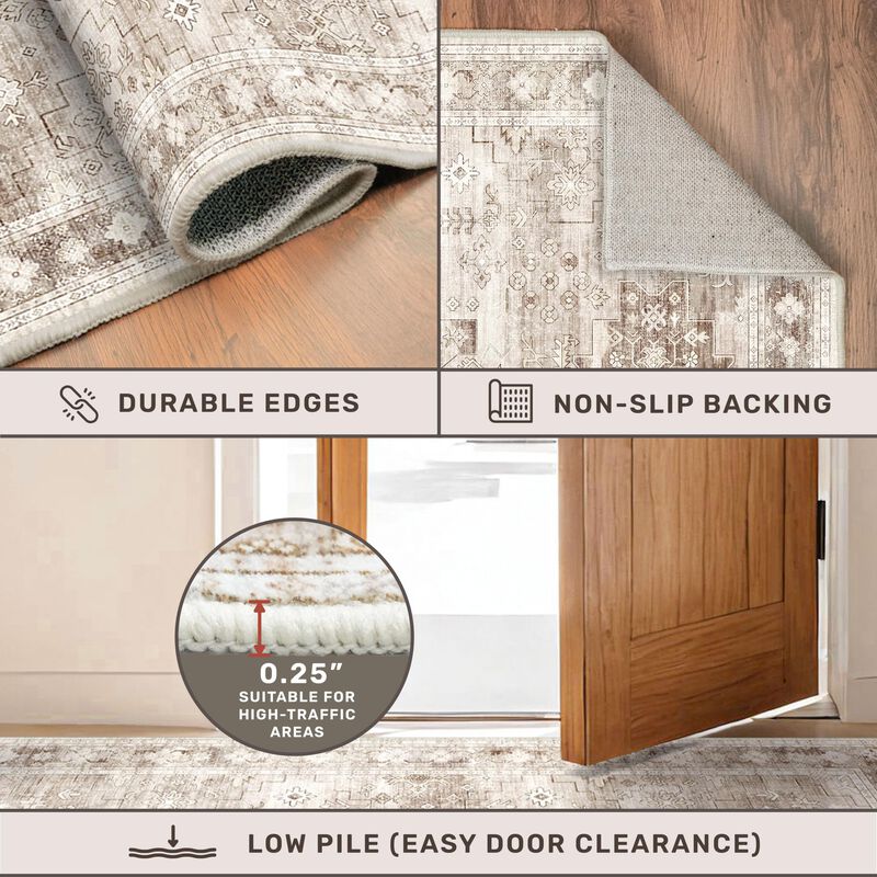 Alfombra Corredor Hazo Haus 183 cm Beige Lavabl... image number null