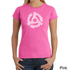 Camiseta Word Art Para Mujer - Adaptador de Disco- Rosa