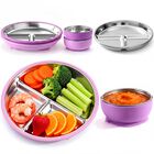 Juego De Platos Y Tazones Havawish 23 cm 4 Piezas Color P&uacute;rpura, Acero Inoxidable
