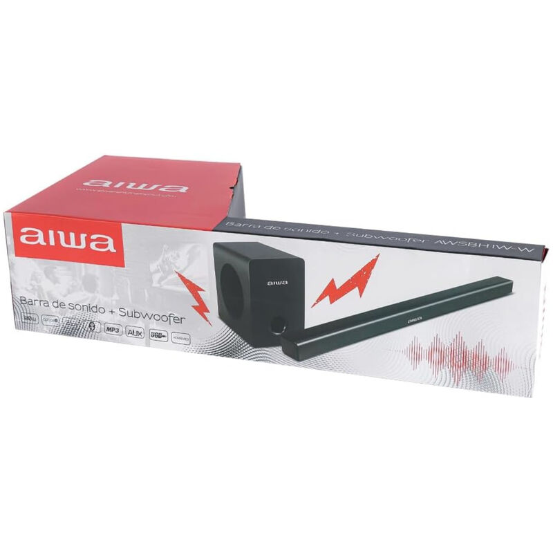 Barra de Sonido con Subwoofer Aiwa 2.1 Canales ... image number null