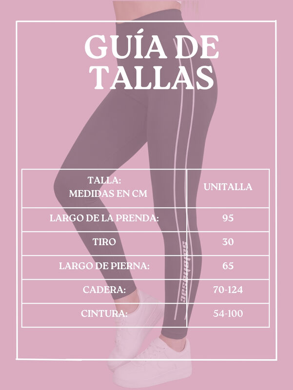 Leggings Push Up De Cintura Alta Lic-0211 Vino ... image number null