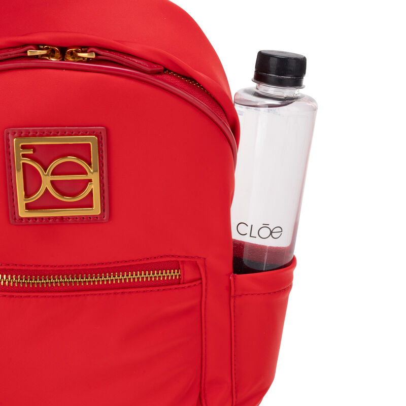 Mochila Mediana Con Charm Decorativo Color Rojo image number null