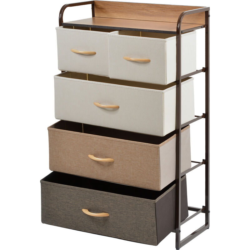 Mueble Buro Organizador Comoda 5 Cajoneras Tela... image number null