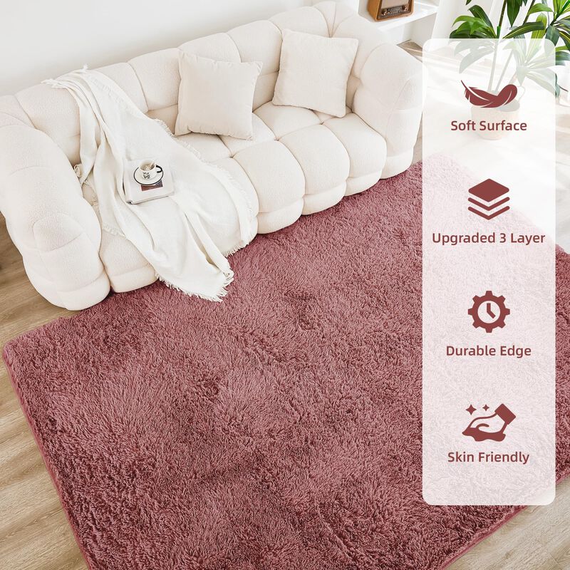 Alfombra De &Aacute;rea Litanika 152 cm &times; 244 cm Rosa ... image number null