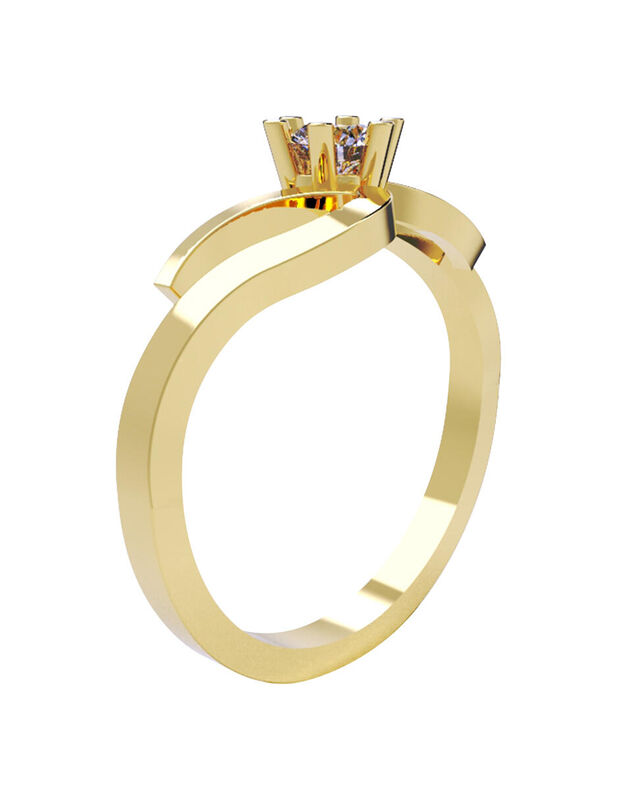 Anillo de Compromiso de 14K con Diamante de Lab... image number null