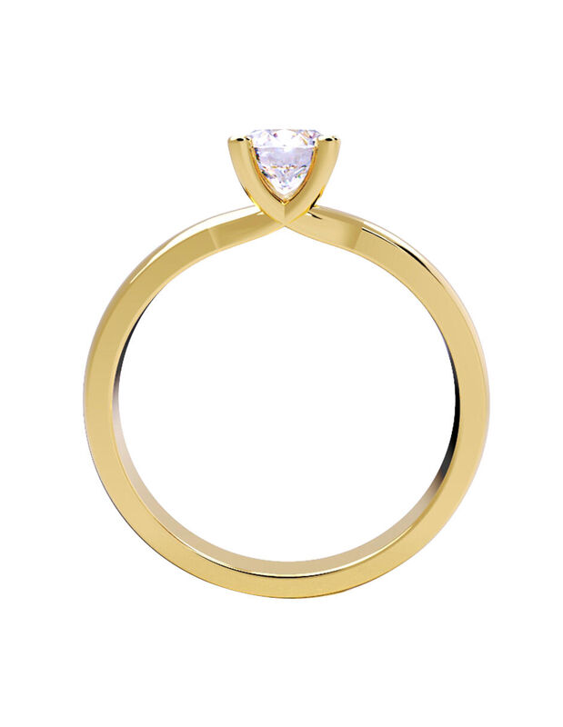 Anillo de Compromiso de 14K con Diamante de Lab... image number null