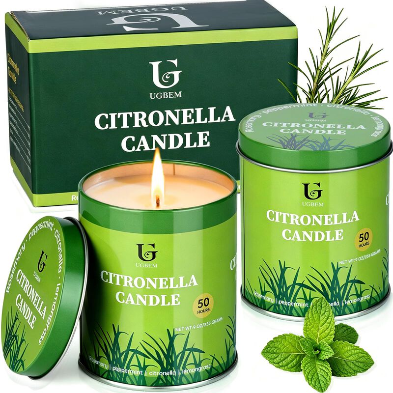 Velas De Citronela Ugbem 255 g Paquete De 2 Par... image number null