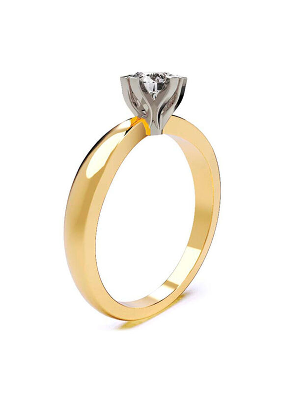 Anillo de Compromiso de 14K con Circonia Talla ... image number null