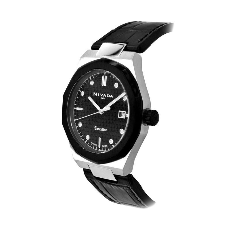 Reloj Nivada Executive Dama Ac/Piel Carat. Negr... image number null