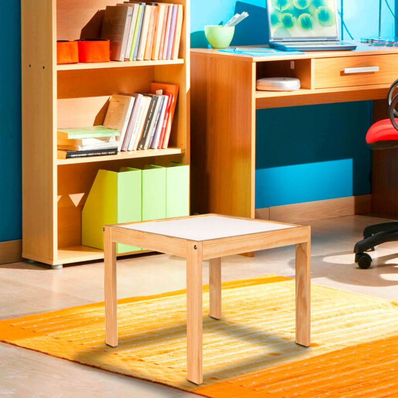Mesa Infantil de Madera Estilo Nórdico-Blanco image number null