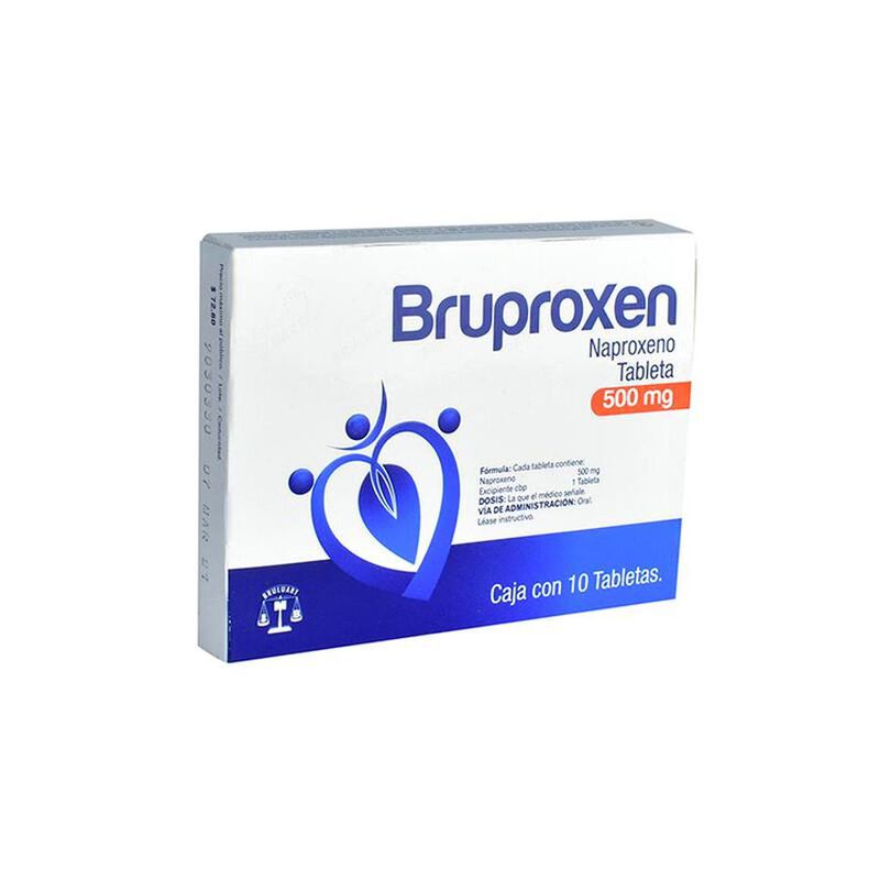 Bruproxen 500mg caja con 10 tabletas image number null