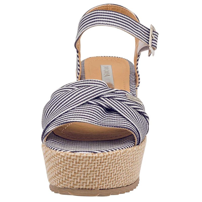 Moramora Sandalia para mujer marino blanco image number null