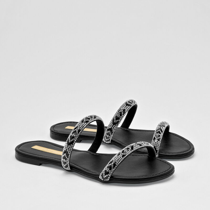 Celex Sandalia para mujer negro plata image number null