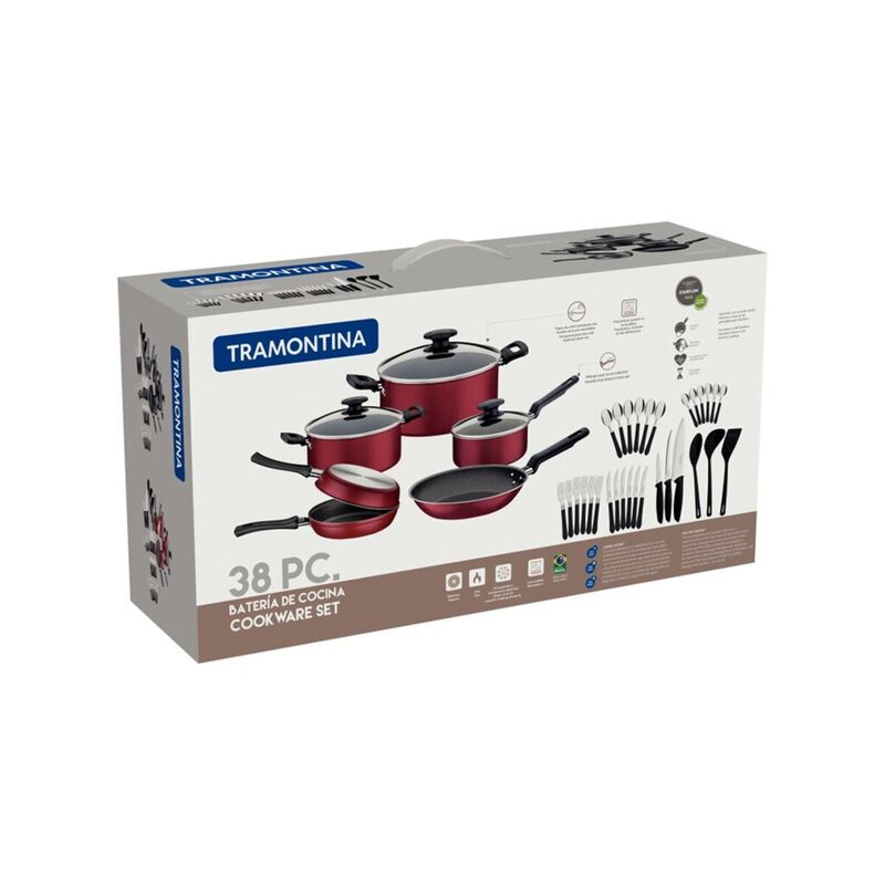 Bater&iacute;a Cocina Tramontina Cuchillos Ollas De Ch... image number null