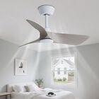 Ventilador De Techo Ibalody De 76 cm Con Control Remoto, Blanco Y Gris