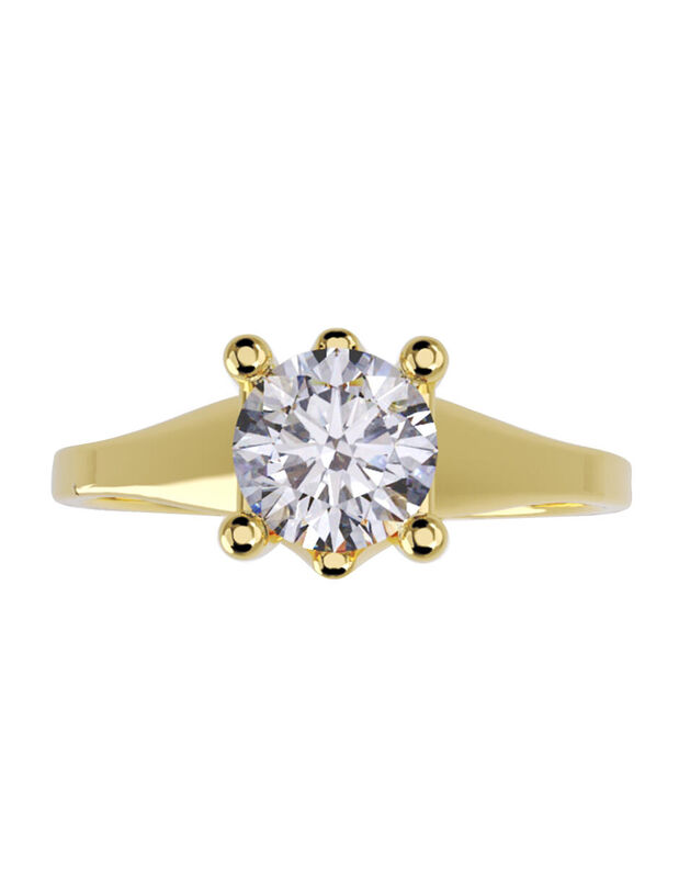 Anillo de Compromiso de 14K con Diamante de Lab... image number null