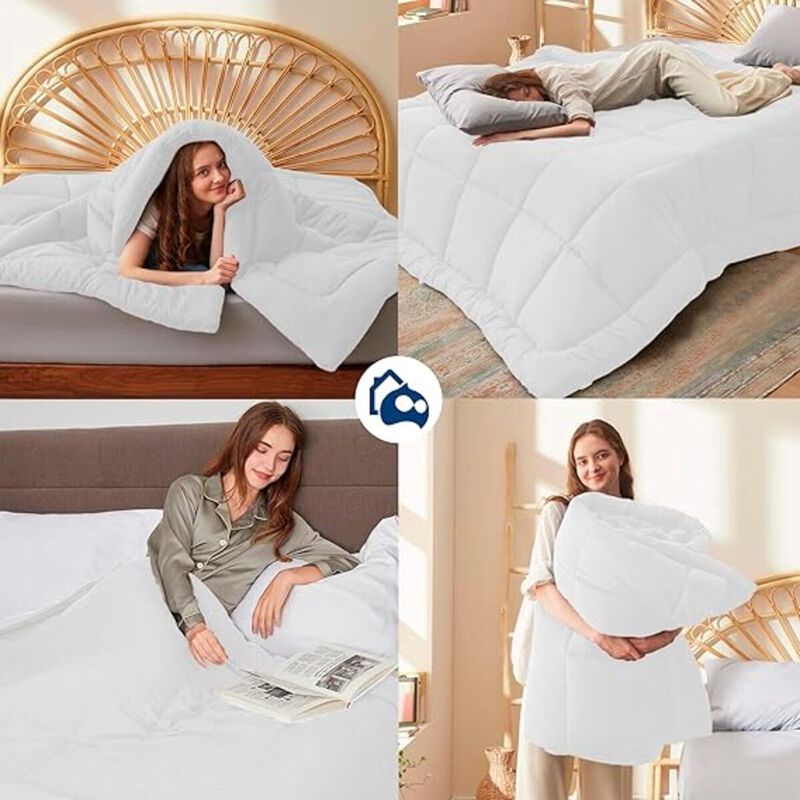 Edred&oacute;n Acolchado Matrimonial Blanco Bluelander image number null